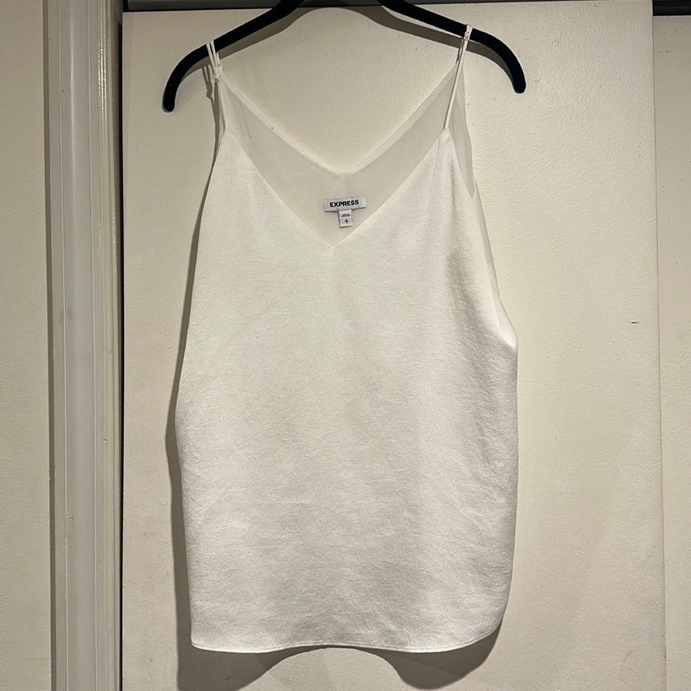 White large express tank top
